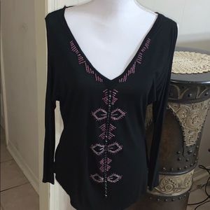 Bebe Cold Shoulder Top